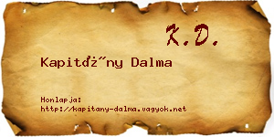 Kapitány Dalma névjegykártya